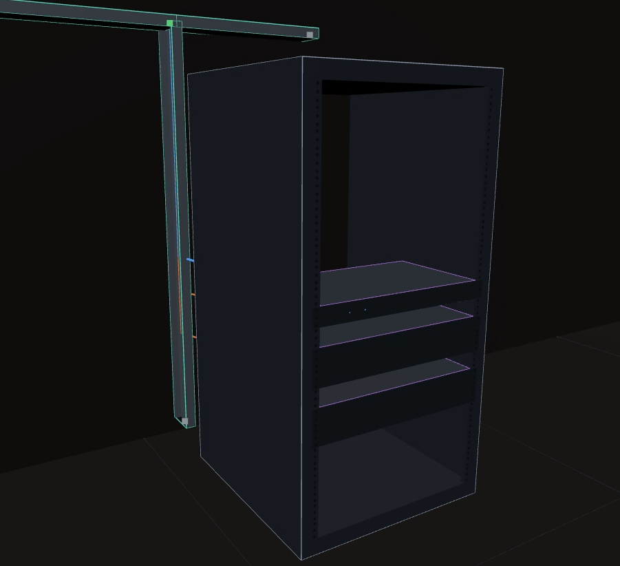 The rack in the 3D venue